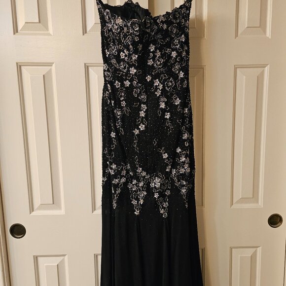Strapless Beaded Formal Gown - Picture 7 of 12